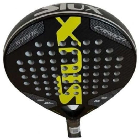 Pala pádel Siux Stone Carbon 3K 355-375g lágrima carbono 3K EVA Soft amarillo-negro