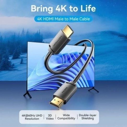 Cavo HDMI Vention ALJBJ 5 m nero maschio-maschio 4K@60Hz PVC CCS