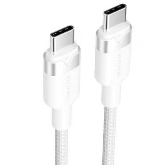 Câble USB Vention TRDWH 2.0 Type-C mâle vers mâle 3 A 60 W 480 Mbps 2 m Blanc
