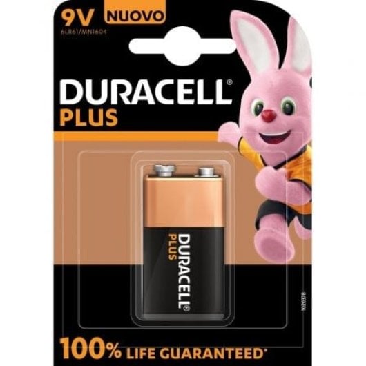 Pila Duracell Plus MN1604 9V Alcalina alta capacidad y larga duración