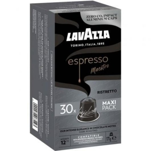 Cápsulas Lavazza Espresso Maestro Ristretto Nespresso 30 unidades Torra Escura
