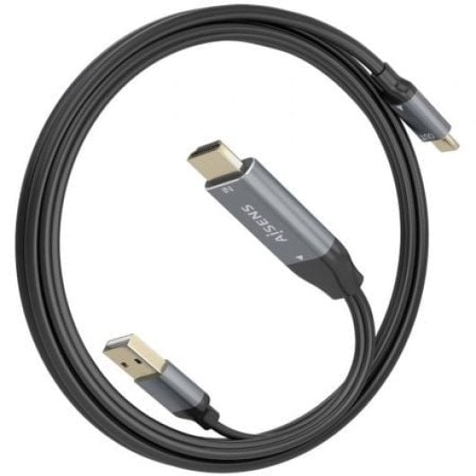 Cable conversor HDMI 2.0 macho USB-A macho a USB-C macho AISENS A109-0871 4K 1.8m negro