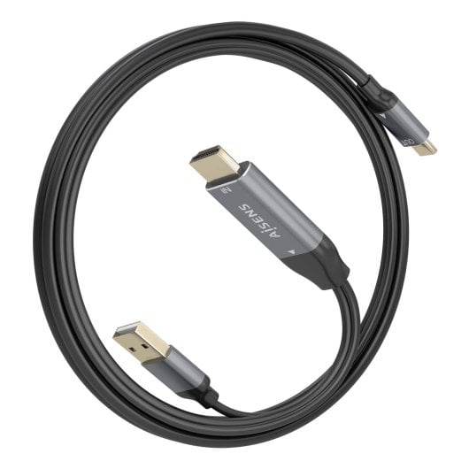 Cable conversor HDMI 2.0 macho USB-A macho a USB-C macho AISENS A109-0871 4K 1.8m negro
