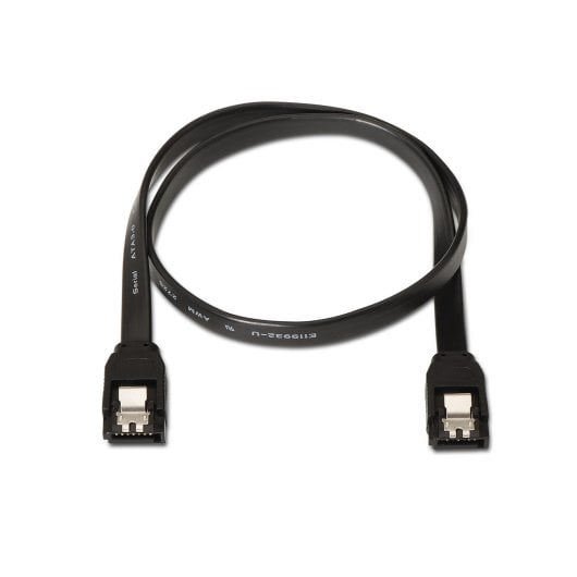 Câble SATA AISENS A130-0157 0,5 m 6 Gbit/s noir avec ancrage et RoHS