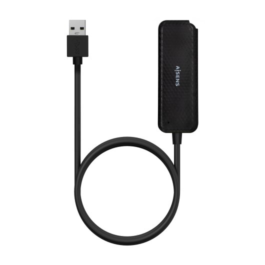 Hub AISENS 4 puertos 5000 Mbit/s USB 3.0 modelo A106-0714 Cable 60cm Negro