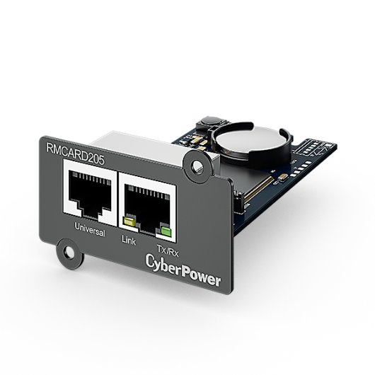 Tarjeta CyberPower RMCARD205 Gestión Remota Ethernet RJ45 Soporte IPv6 y Envirosensor