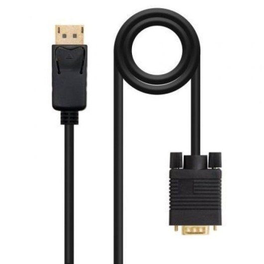 Nanocable DisplayPort auf VGA Konverterkabel 1m Vergoldet Geschirmt Schwarz