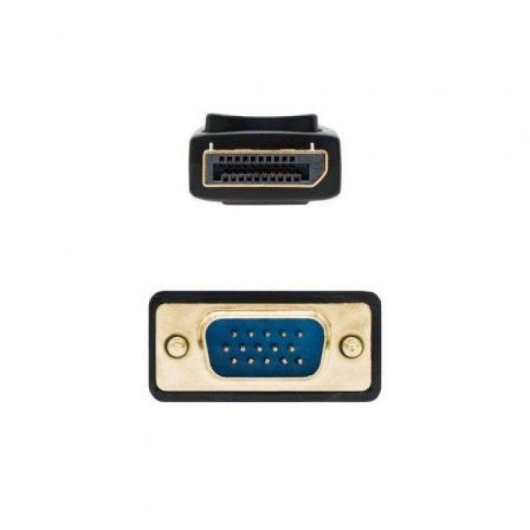 Nanocable DisplayPort auf VGA Konverterkabel 1m Vergoldet Geschirmt Schwarz