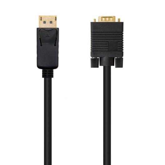 Nanocable DisplayPort auf VGA Konverterkabel 1m Vergoldet Geschirmt Schwarz