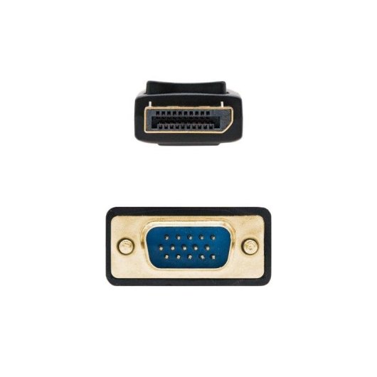 Nanocable DisplayPort auf VGA Konverterkabel 1m Vergoldet Geschirmt Schwarz