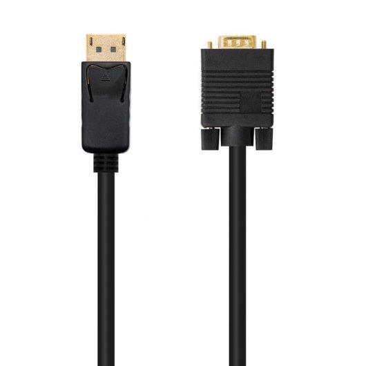 Nanocable DisplayPort auf VGA Konverterkabel 1m Vergoldet Geschirmt Schwarz