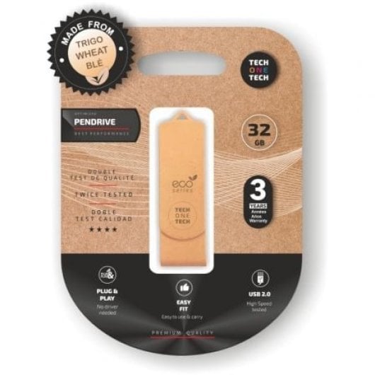 TECH ONE TECH Ecotech Pendrive 32GB Biodegradável USB 2.0
