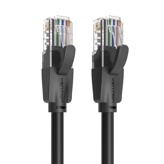 Cable de red Vention IBEBK Cat.6 8m UTP negro chapado en oro 1000 Mbps