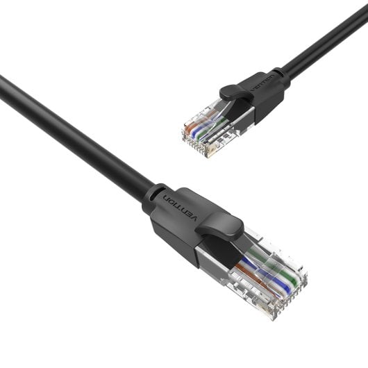 Cable de red Vention IBEBK Cat.6 8m UTP negro chapado en oro 1000 Mbps