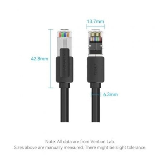 Cable de red Vention IKKBJ Cat.8 5m 26AWG UTP Gaming Negro