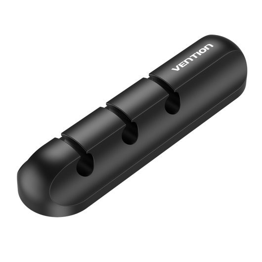 Organizador de cables Vention KBTB0 silicona negro 83mm 3 puertos