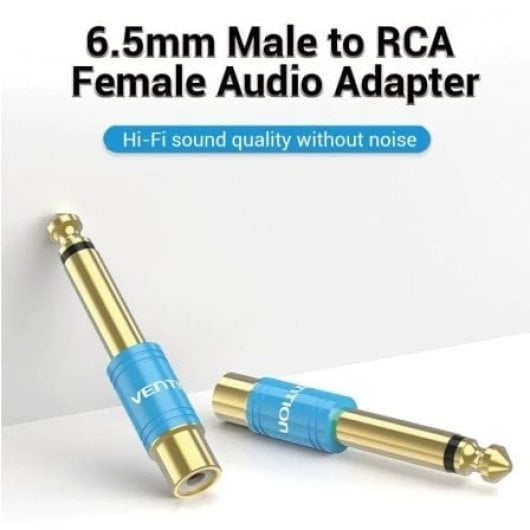 Adaptateur jack Vention VDD-C03/ Bleu/ RCA femelle/ 6,5 mm mâle/ Contacts dorés