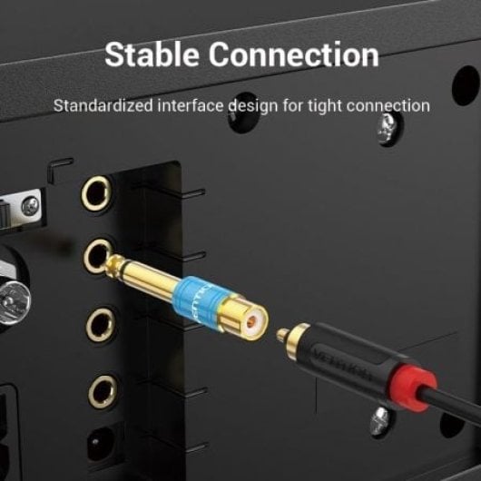 Adaptateur jack Vention VDD-C03/ Bleu/ RCA femelle/ 6,5 mm mâle/ Contacts dorés