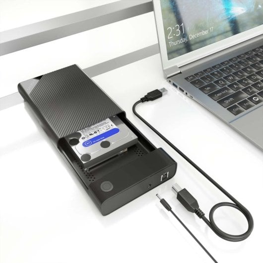 Caixa externa 3,5″ AISENS ASE-3529B ABS Preto USB 3.0 UASP Instalação sem ferramentas