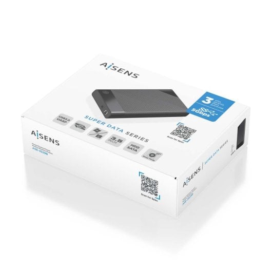 Caixa externa 3,5″ AISENS ASE-3529B ABS Preto USB 3.0 UASP Instalação sem ferramentas