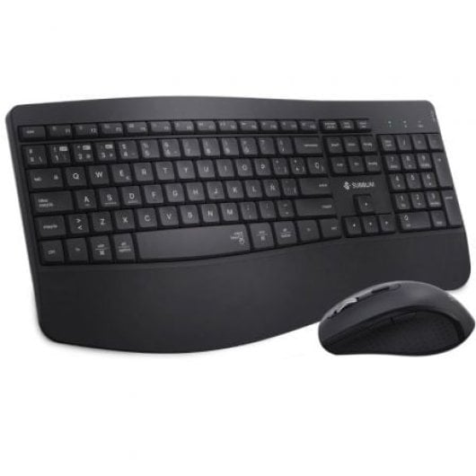 Teclado de membrana SUBBLIM Combo Dual Office Prowave Layout ES ergonómico inalámbrico recargable multidispositivo