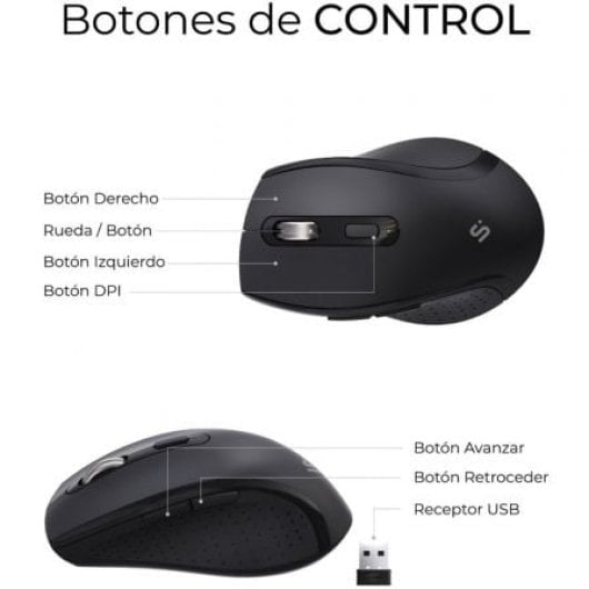 Teclado de membrana SUBBLIM Combo Dual Office Prowave Layout ES ergonómico inalámbrico recargable multidispositivo