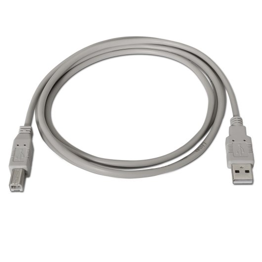 Câble d'imprimante haute vitesse USB A-USB B AISENS A101-0004 4,5 m, beige