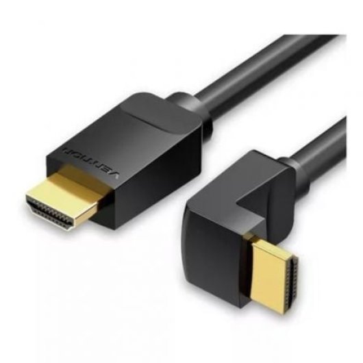 Cable HDMI Vention AARBH 2.0 4K 2m Negro 90° Macho-Macho