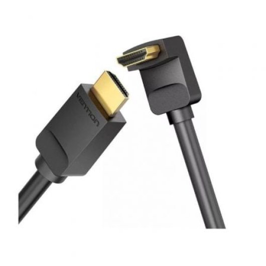 Cable HDMI Vention AARBH 2.0 4K 2m Negro 90° Macho-Macho
