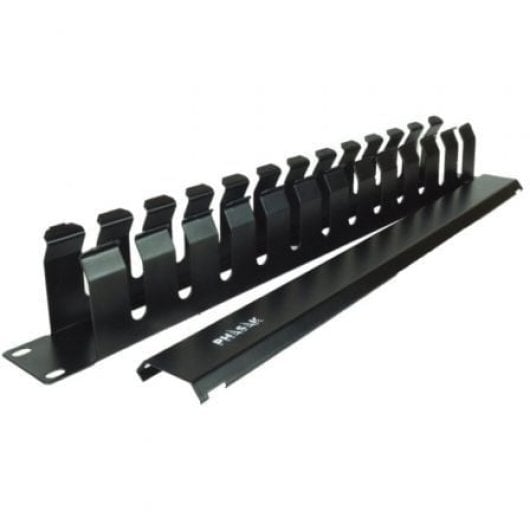 Pannello passacavi PHASAK PA 5095 con coperchio per rack frontale in metallo da 19″ 1U