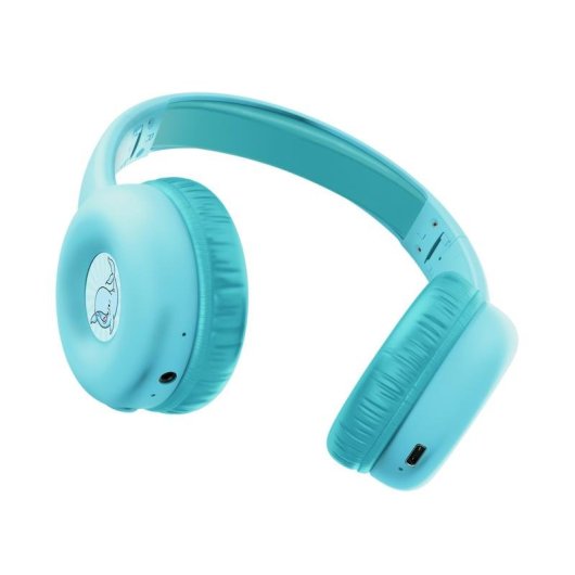 Auriculares Trust Nouna Kids sem fios Bluetooth com microfone e limite 85 dB azul