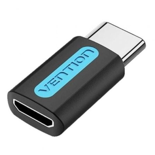 Adaptador Vention CDXB0 USB-C Macho a Micro USB Hembra Níquel Negro
