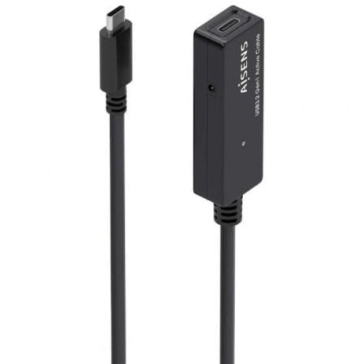 Cable alargador USB 3.2 AISENS A107-0870 10m USB Type-C/M-H Amplificado 5Gbps 100W Negro