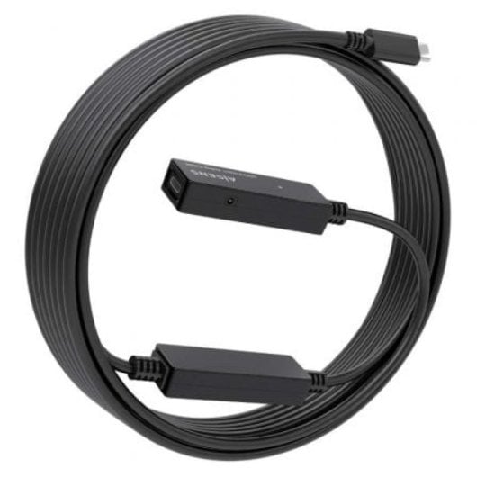 Cable alargador USB 3.2 AISENS A107-0870 10m USB Type-C/M-H Amplificado 5Gbps 100W Negro