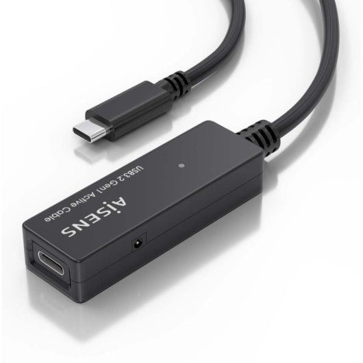 Cable alargador USB 3.2 AISENS A107-0870 10m USB Type-C/M-H Amplificado 5Gbps 100W Negro