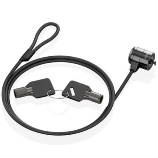 Cable de seguridad AISENS ASLK-D40K04-BK 1.5m acero cerradura con llave Kensington