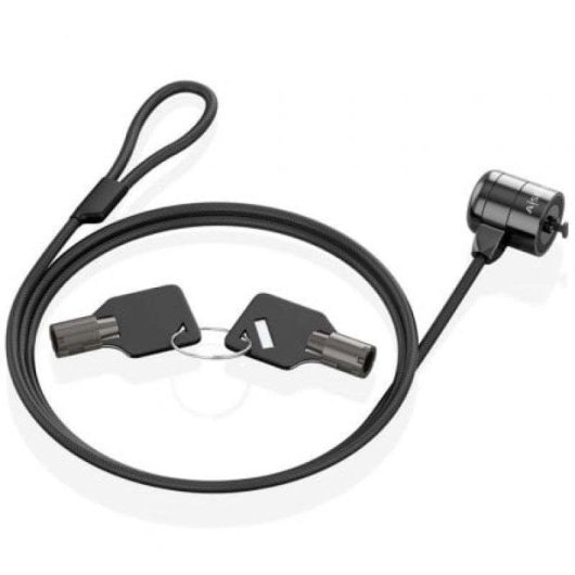 Câble de sécurité AISENS acier 1.5m serrure clé Kensington
