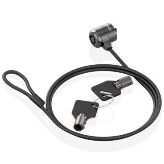 Câble de sécurité AISENS acier 1.5m serrure clé Kensington