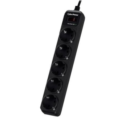 Regleta CyberPower B0520SC0-DE 5 Tomas, Protección Sobretensiones, Cable 1.8m Negra