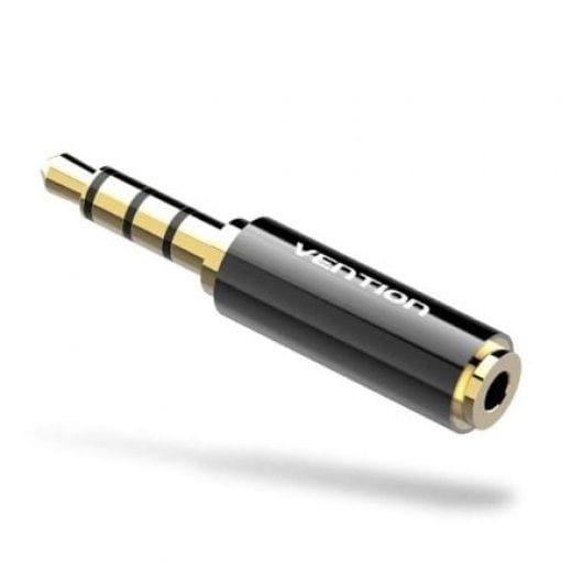 Adaptador Jack VENTION BFBB0 Jack 3.5 macho a 2.5 hembra contactos oro negro