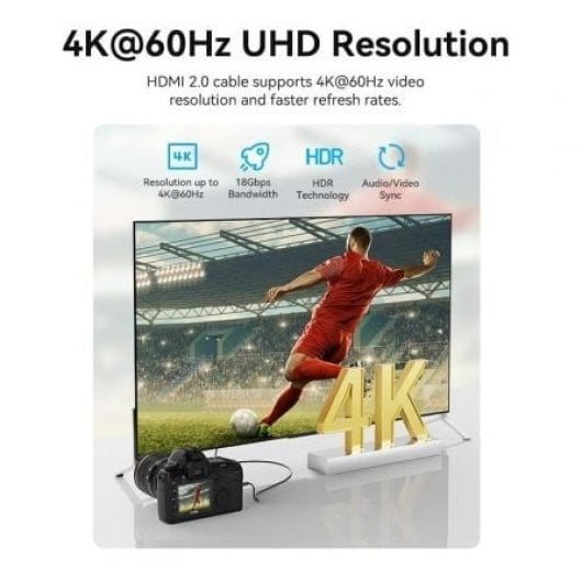 Cable HDMI VENTION AGHBF 4K 1m HDMI Macho-Mini HDMI Macho chapado en oro negro