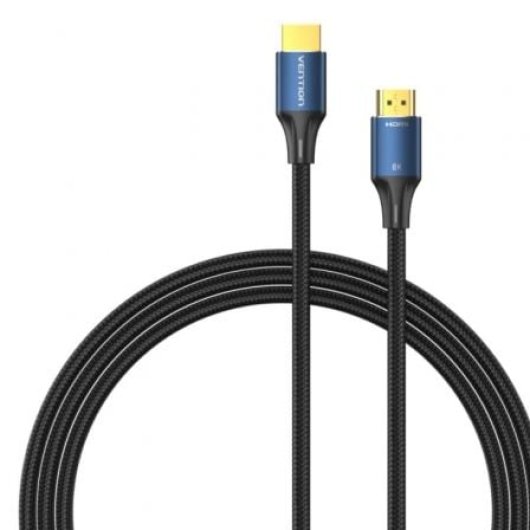 Cable HDMI Vention ALGLI 2.1 8K 3m Azul chapado en oro triple protección