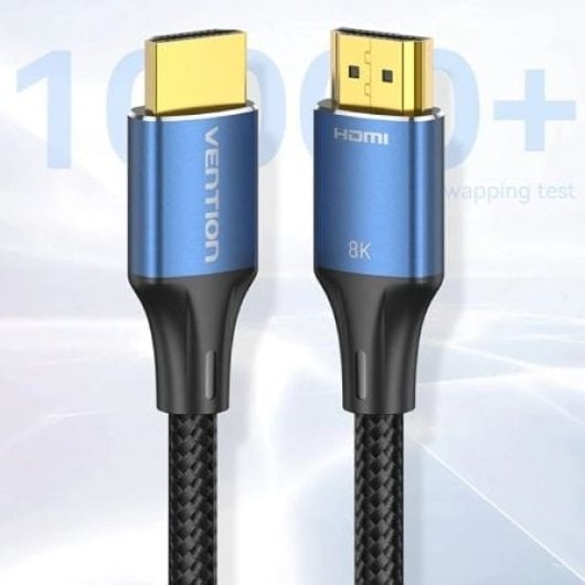 Cable HDMI Vention ALGLI 2.1 8K 3m Azul chapado en oro triple protección
