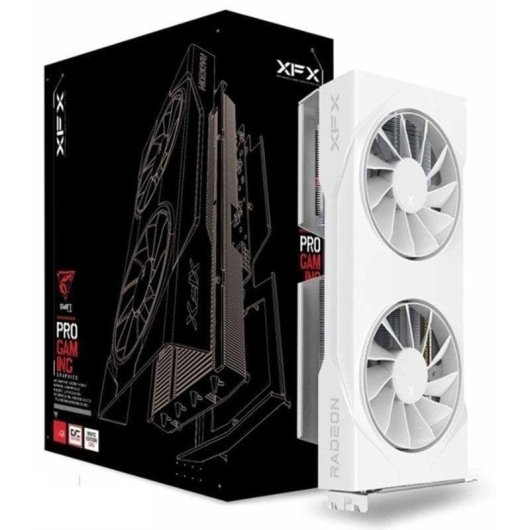 Carte Graphique XFX Radeon RX 9060 XT SWIFT OC 8GB GDDR6 FSR 4 Blanche