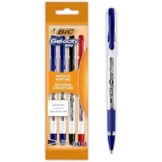 Bolígrafo de gel BIC Gelocity Stic 992599 retráctil 0,5mm 4 unidades colores surtidos