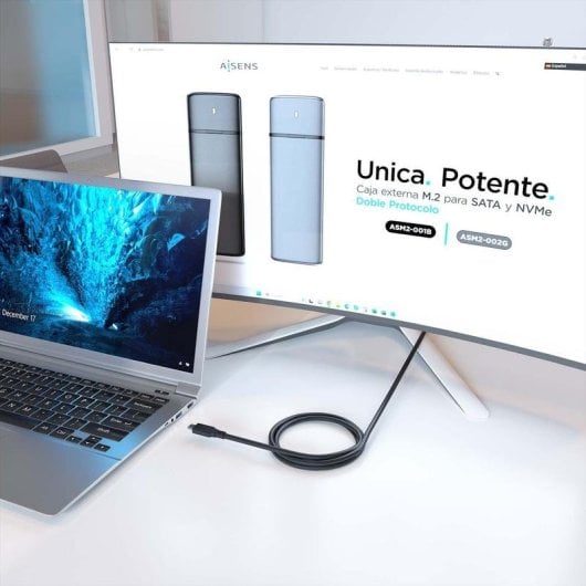 Cavo USB-C Aisens A107-0874 3m 20Gbps 100W 8K E-Marker Nero