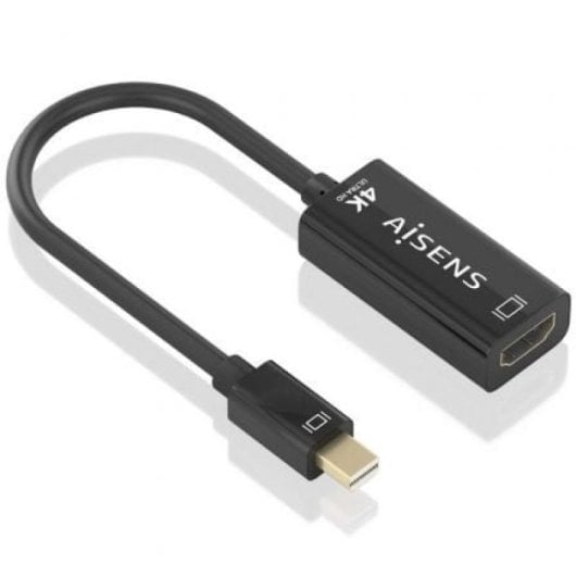 Cable conversor AISENS A125-0904 Mini DisplayPort macho HDMI hembra 4K 15cm negro