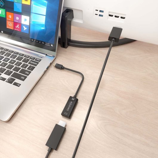 Cable conversor AISENS A125-0904 Mini DisplayPort macho HDMI hembra 4K 15cm negro