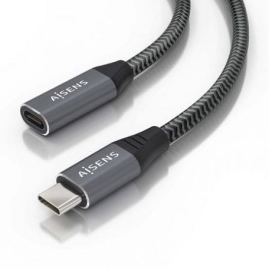 Cable USB-C AISENS USB 3.2 Gen2x2 20Gbps 8K@30Hz 5A 100W 2m Gris