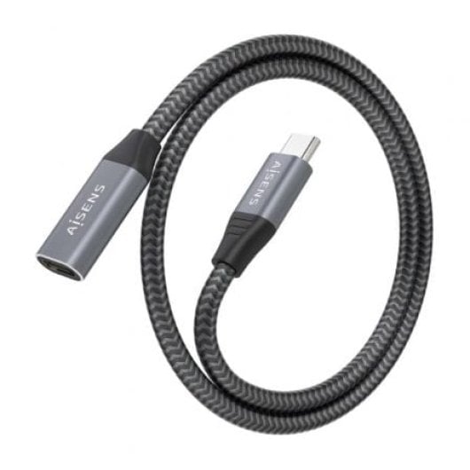 Cable USB-C AISENS USB 3.2 Gen2x2 20Gbps 8K@30Hz 5A 100W 2m Gris